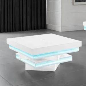 Anwar White Square Coffee Table by Furniture of America