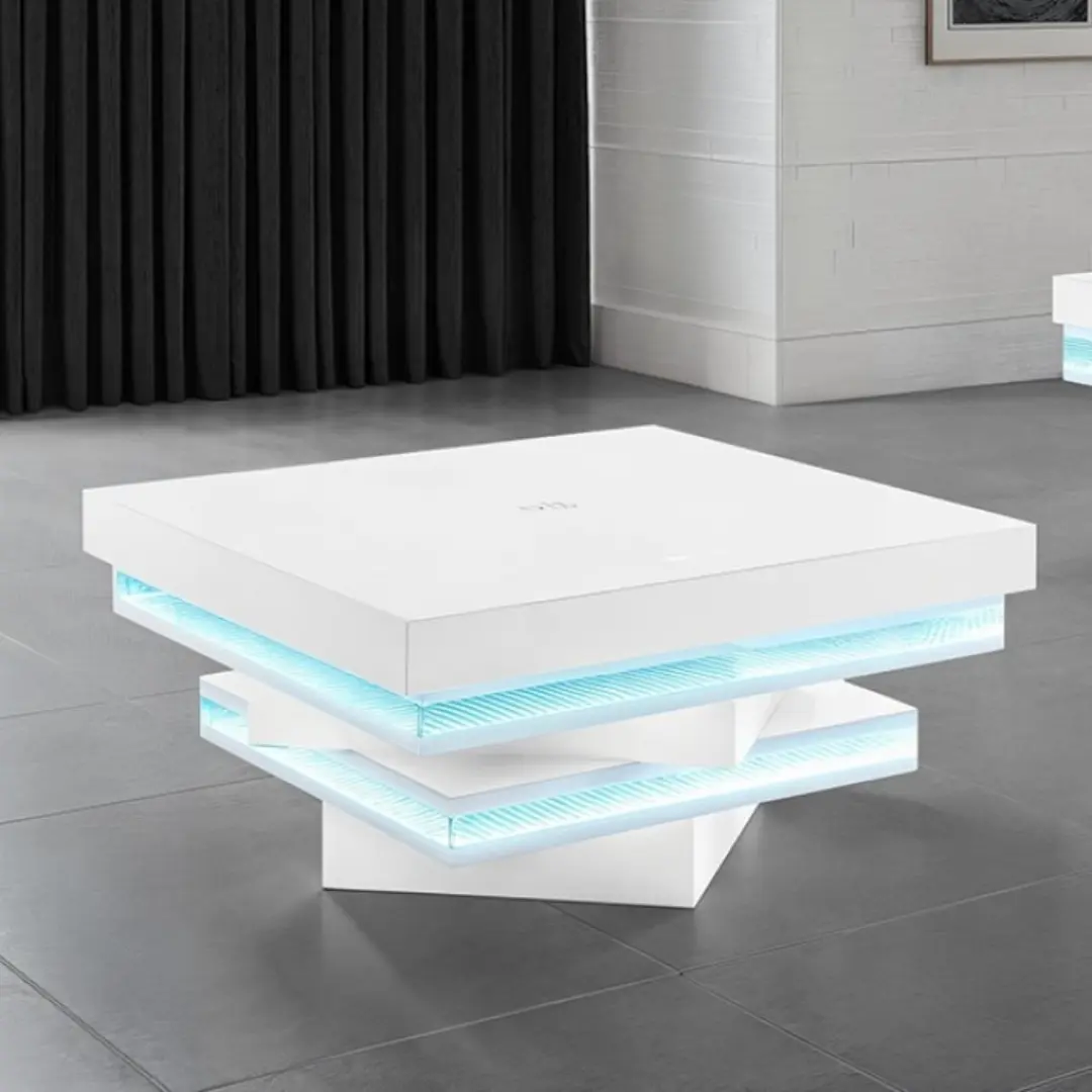 Anwar White Square Coffee Table by Furniture of America | U-Trade Furniture Anwar White Square Coffee Table by Furniture of America - Image 1