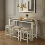 Rectangle Counter Height Table Set