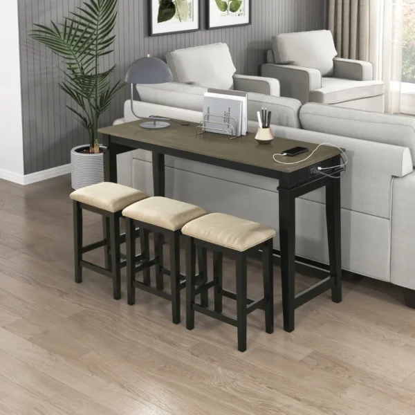 Beacon Rectangle Counter height Table Set By Homelegance - Image 12