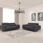 Leather Sofa and Loveseat Set