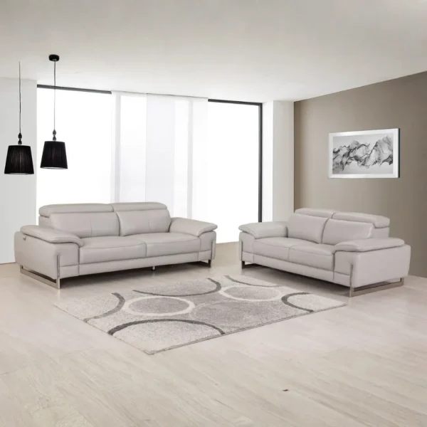 636 Leather Sofa and Loveseat Set By Gu Furniture - Image 2