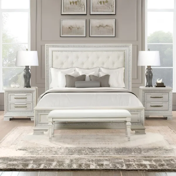 Stella Mia 5 Pc White Bedroom Set Queen by Furniture Of America - Image 2