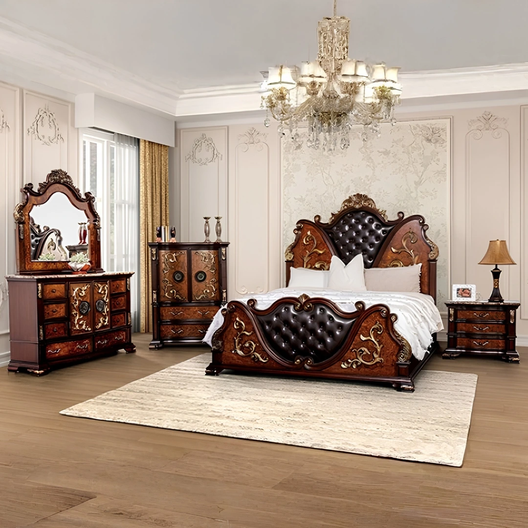 Aquilina 5 Pc Queen Bedroom Set by Furniture Of America | U-Trade Furniture Queen Bedroom Set