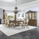 Latisha 7 Piece Oak Wood Dining Set by ACME