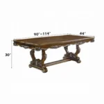Latisha 7 Piece Oak Wood Dining Set by ACME - Image 2