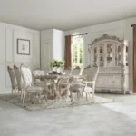 Gorsedd 7 PC Wooden Ivory Dining Set by ACME