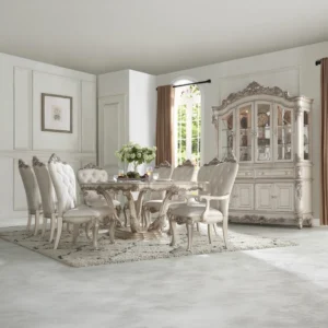 Gorsedd 7 PC Wooden Ivory Dining Set by ACME