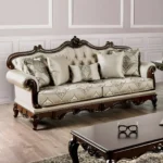 Veracruz 3 Pc Cherry Wood Sofa Set Traditional by Furniture Of America - Image 2