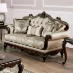 Veracruz 3 Pc Cherry Wood Sofa Set Traditional by Furniture Of America - Image 3