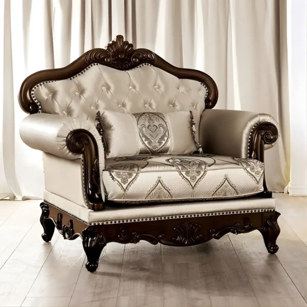 Veracruz 3 Pc Cherry Wood Sofa Set Traditional by Furniture Of America - Image 4