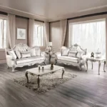Traditional Off-White Sofa Set