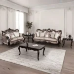 Brown Velvet Sofa Set