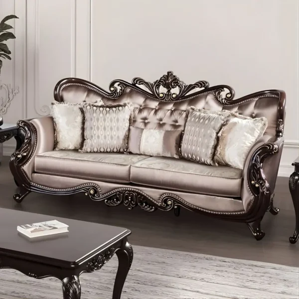 Albacete 3 Pc Sofa Set Brown by Furniture Of America - Image 2