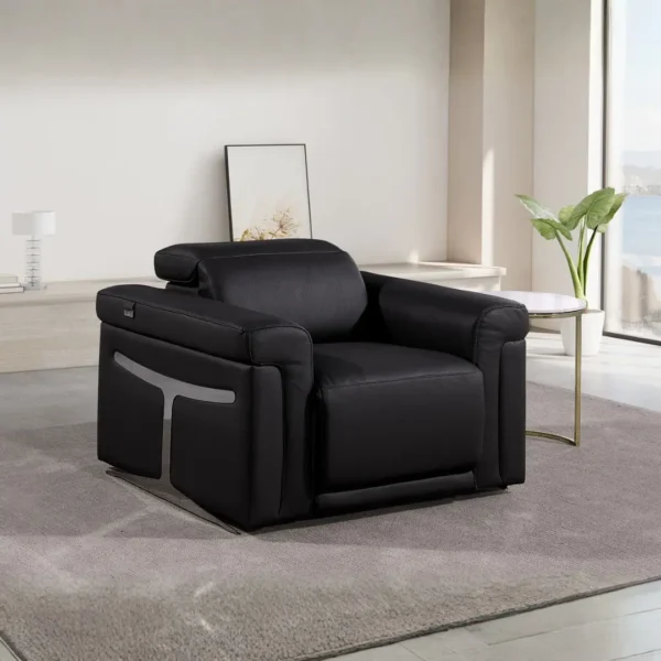 1126 DivanItalia Leather Power Recliner By Gu Furniture - Image 5