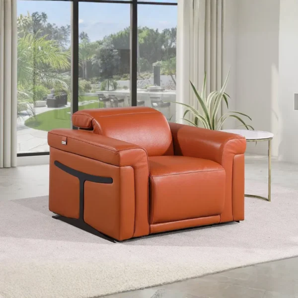 1126 DivanItalia Leather Power Recliner By Gu Furniture - Image 6