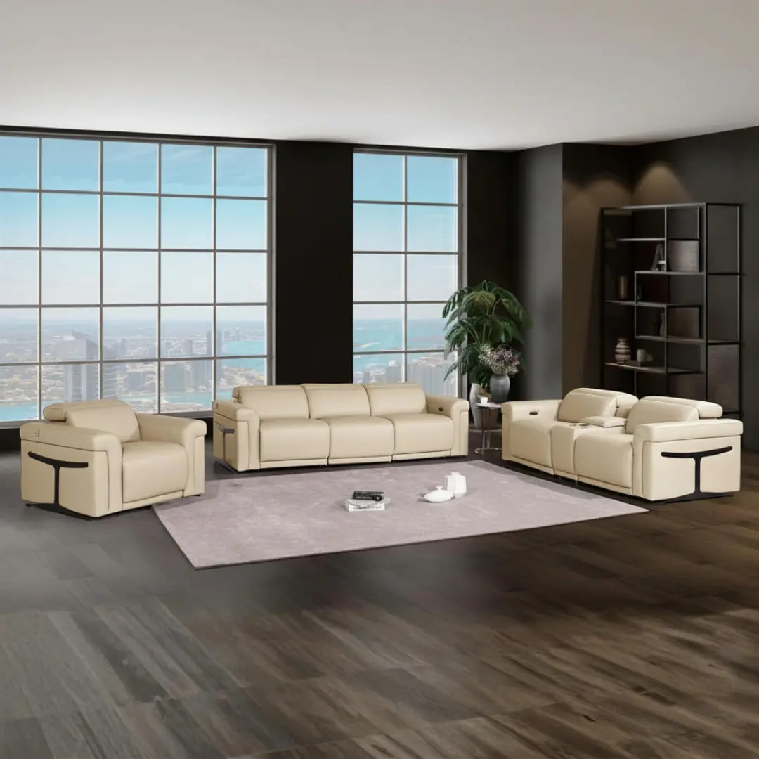 1126 Reclining Leather Sofa Set By Gu Furniture | U-Trade Furniture Luxury Reclining Leather Sofa Set