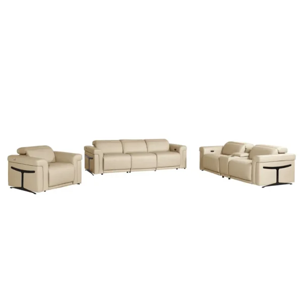 1126 Reclining Leather Sofa Set By Gu Furniture - Image 3