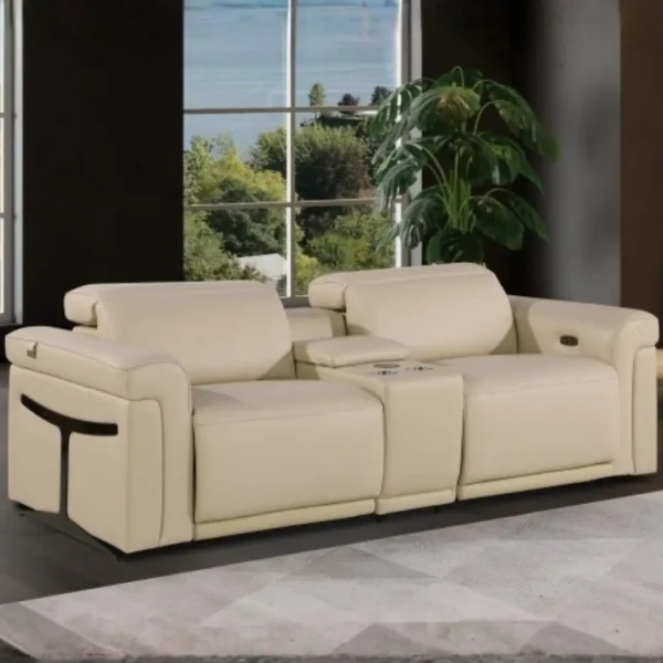 1126 Reclining Leather Sofa Set By Gu Furniture - Image 5