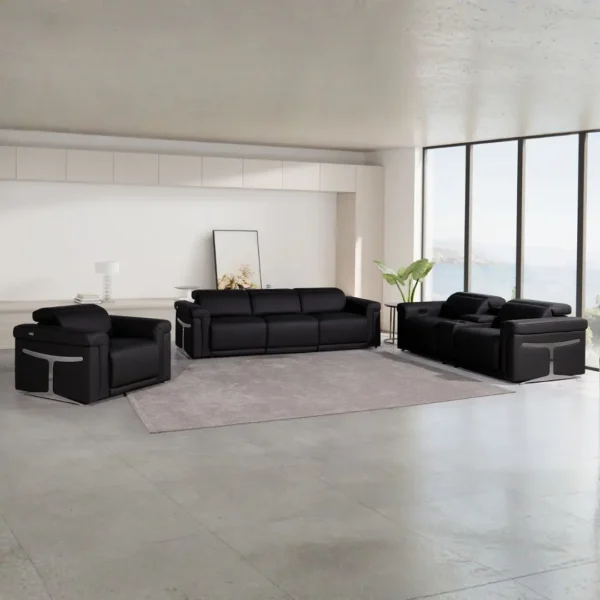 1126 Reclining Leather Sofa Set By Gu Furniture - Image 9