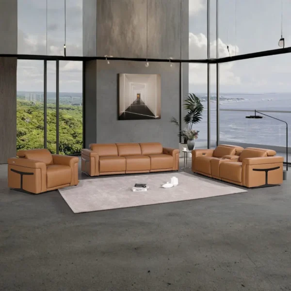 1126 Reclining Leather Sofa Set By Gu Furniture - Image 13