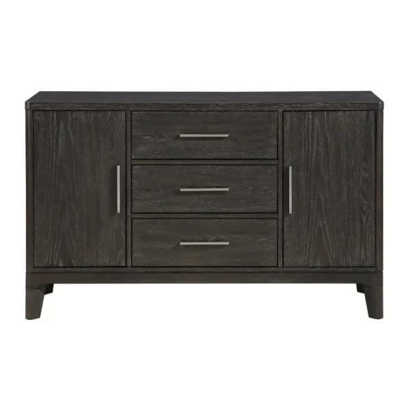Soma Mid Century Modern Black Server Cabinet By Homelegance - Image 2
