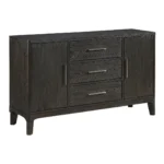 Soma Mid Century Modern Black Server Cabinet By Homelegance - Image 3