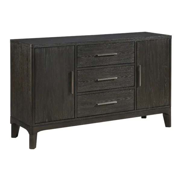 Soma Mid Century Modern Black Server Cabinet By Homelegance - Image 3