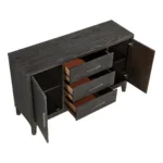 Soma Mid Century Modern Black Server Cabinet By Homelegance - Image 5