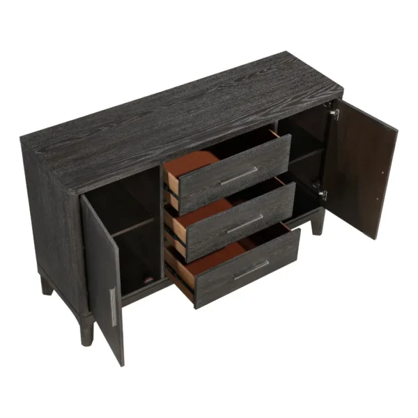 Soma Mid Century Modern Black Server Cabinet By Homelegance - Image 5