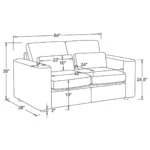 Amador Chenille Upholstered Loveseat By Coaster Furniture - Image 7