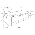 Navarro Chenille Recliner Sofa By Coaster Furniture - Image 11