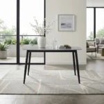 Metropolitan Contemporary Grey Marble Dining Table By Homelegance - Image 2
