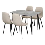 Metropolitan Contemporary Dining Room Set For 4 By Homelegance - Image 2