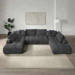 Chosen Gray Sofa Sectional with 6 Pillows by ACME