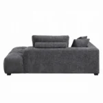 Chosen Gray Sofa Sectional with 6 Pillows by ACME - Image 7