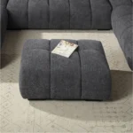 Chosen Chenille Gray Ottoman by ACME