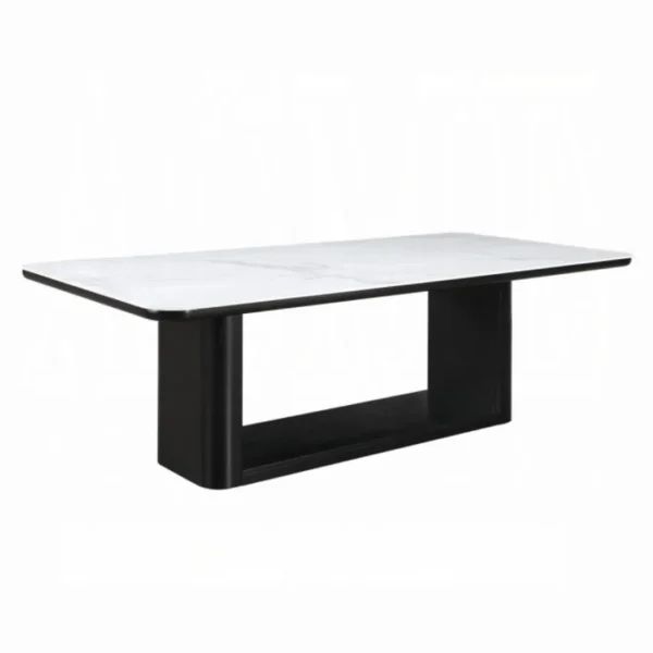 Koen Black Rectangle Dining Table with Ceramic Top by ACME - Image 2