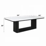 Koen Black Rectangle Dining Table with Ceramic Top by ACME - Image 5