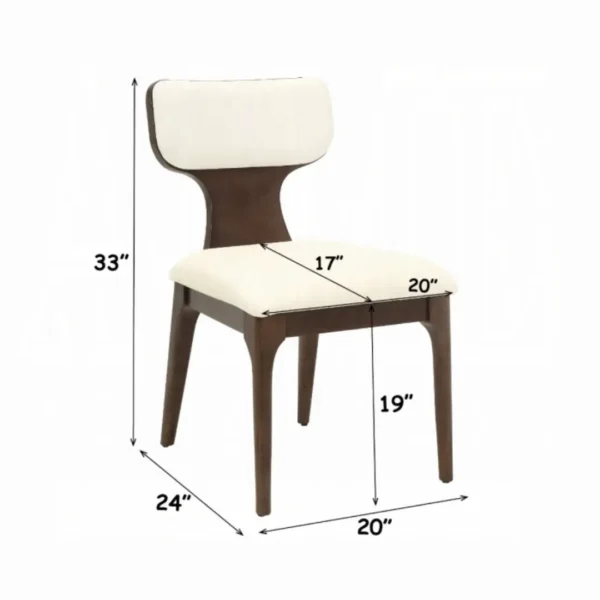 Koen Oak Dining Chair Set of 2 by ACME - Image 5