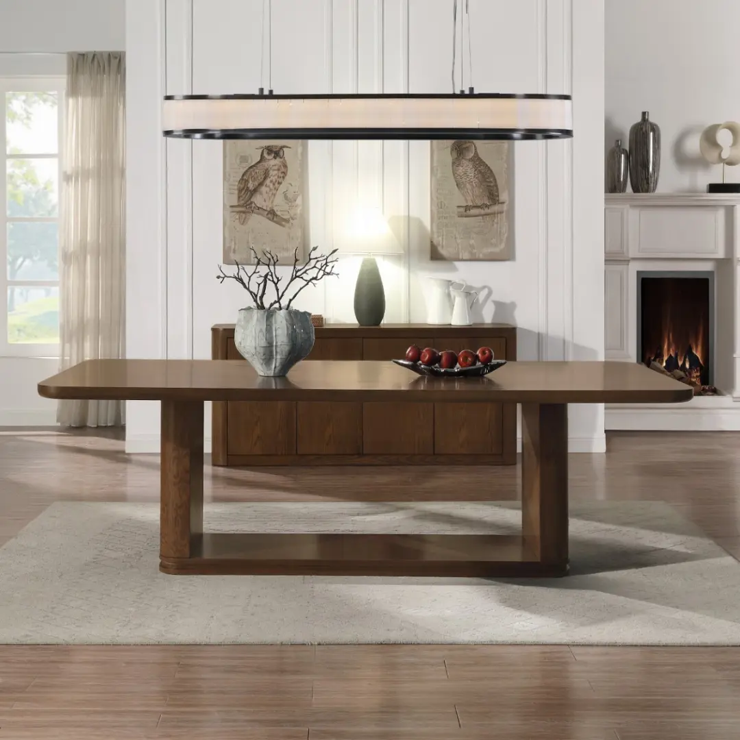 Koen Brown Rectangular Dining Table by ACME | U-Trade Furniture Koen Brown Rectangular Dining Table by ACME - Image 1
