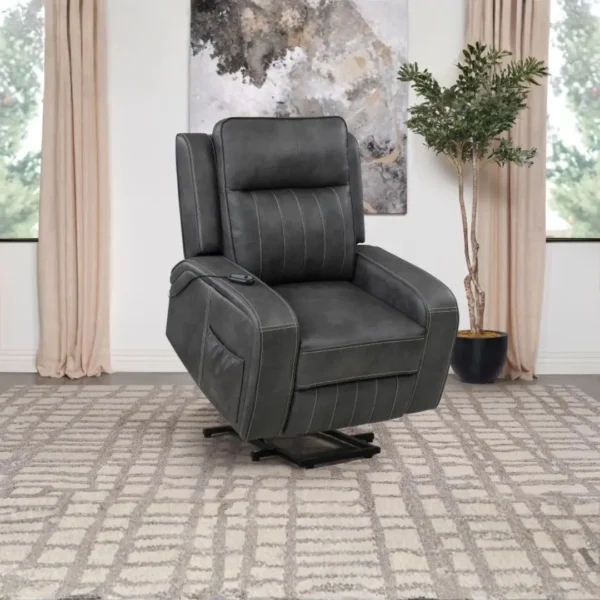Raelynn Leather Power Recliner Lift Chair By Coaster Furniture - Image 2