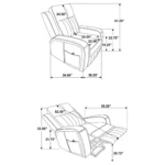 Raelynn Leather Power Recliner Lift Chair By Coaster Furniture - Image 5