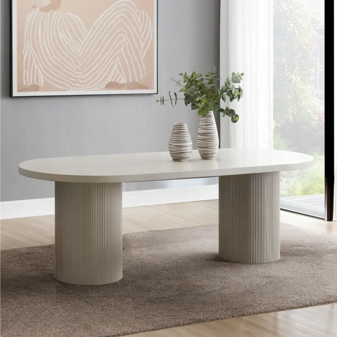 Laela Oval Wood Dining Table by ACME | U-Trade Furniture Laela Oval Wood Dining Table by ACME - Image 1