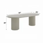 Laela 7 Piece White Oval Dining Set by ACME - Image 4