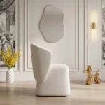 Beige Curved Back Upholstered Dining Chair By Homelegance - Image 3