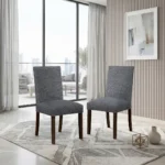 Paulson Upholstered Elegant Dining Chair Set Of 2 By Homelegance