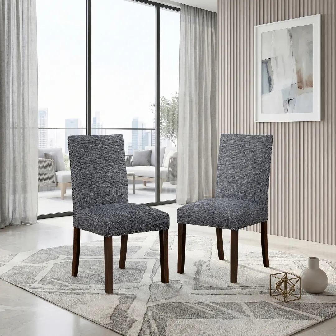 Paulson Upholstered Elegant Dining Chair Set Of 2 By Homelegance | U-Trade Furniture Paulson Upholstered Elegant Dining Chair Set Of 2 By Homelegance - Image 1