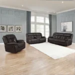 Greer 3-Piece Leather Reclining Sofa Sets By Coaster Furniture - Image 3