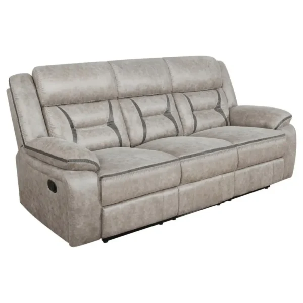 Greer 3-Piece Leather Reclining Sofa Sets By Coaster Furniture - Image 6